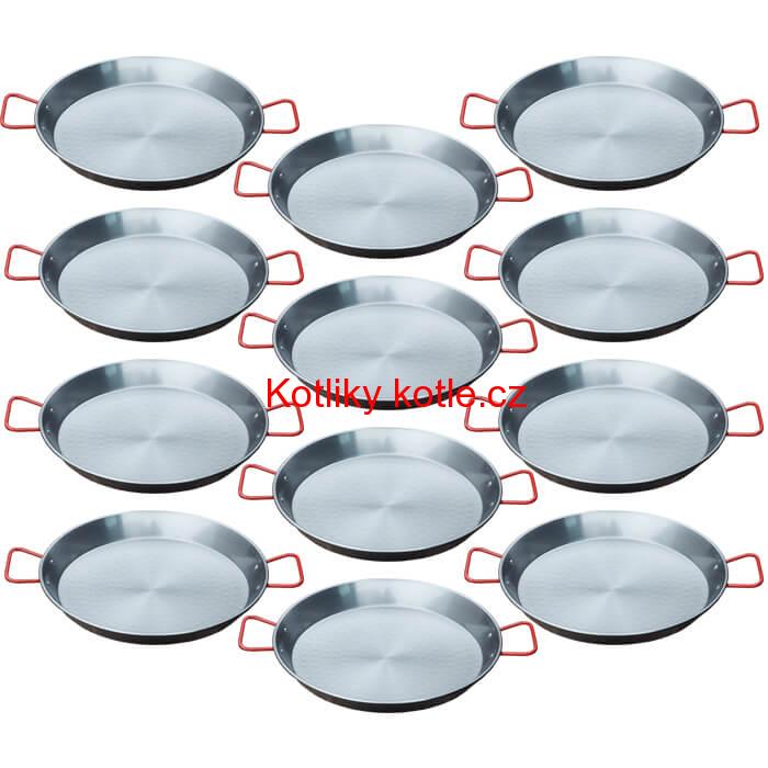 Paella Tapas catering 22 cm - 12 ks ocelových pánví