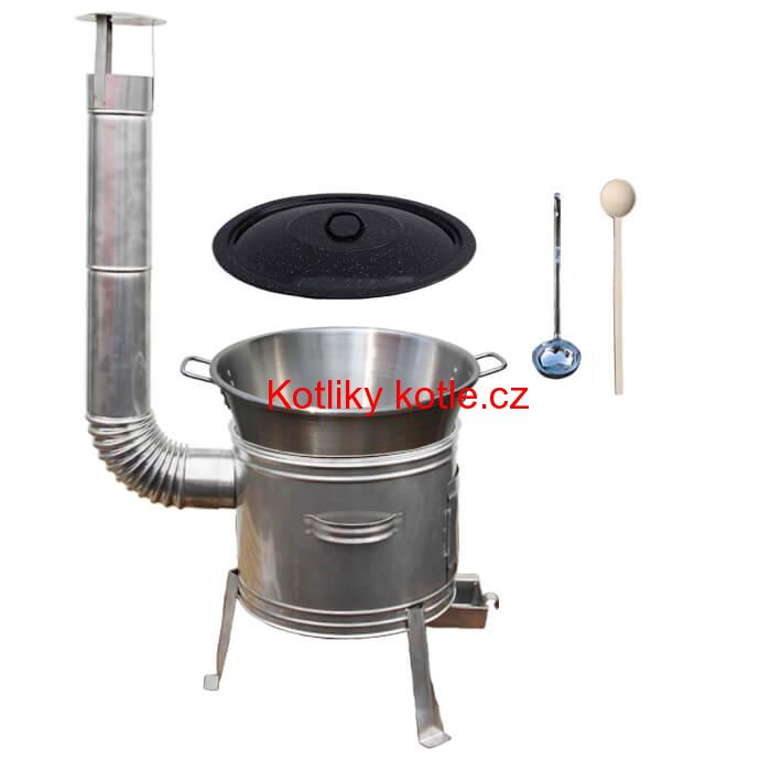 Nerezový kotel 40 L + nerezová kotlina 45 cm TOPLUX