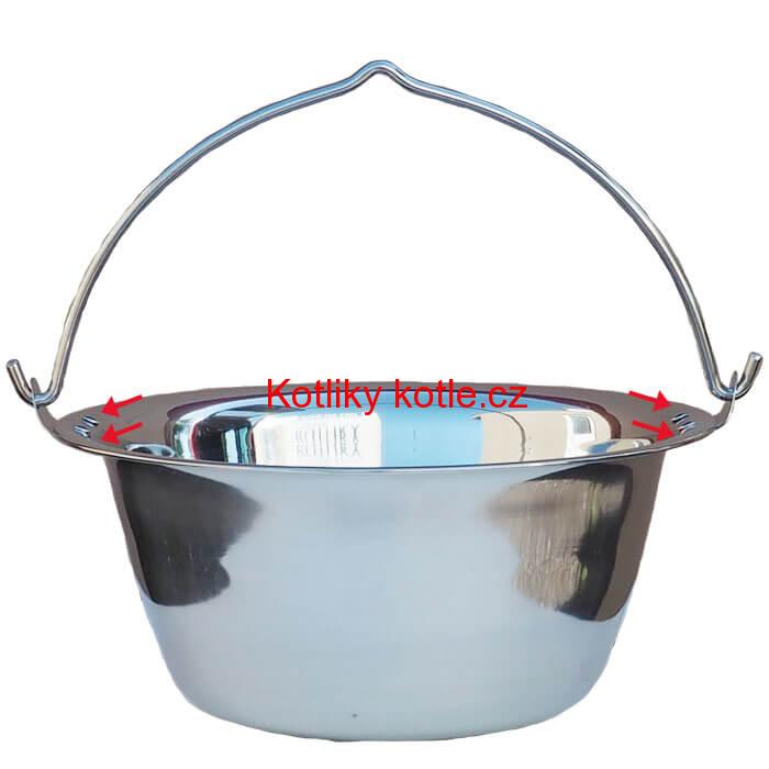 Nerezový kotlík 15 L (0,8 mm) s nýty
