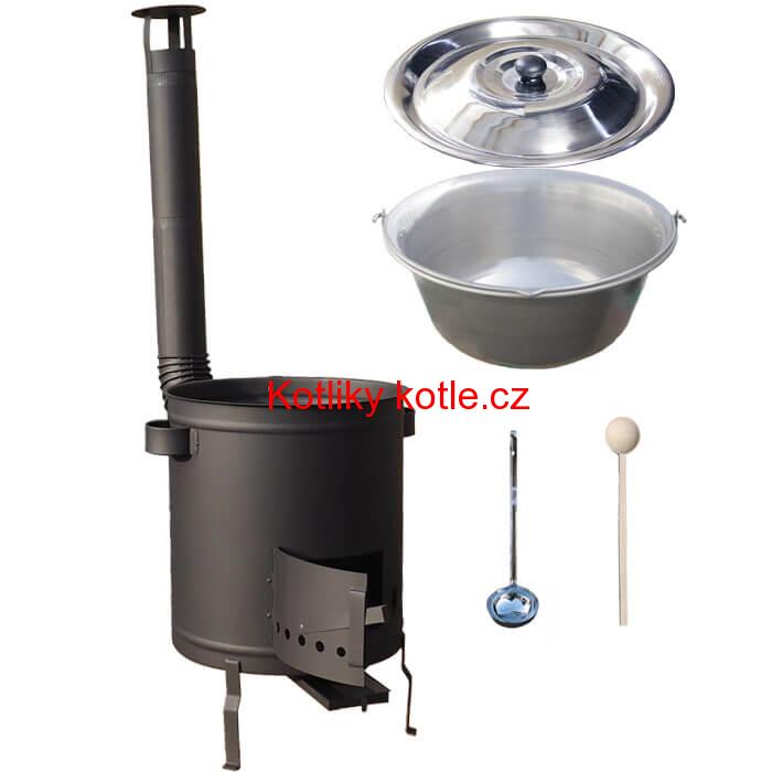 Nerezový kotlík 30 L (1,5 mm) + silnostěnná (1,5 mm) a žáruvzdorná kotlina 45 PLUS 600