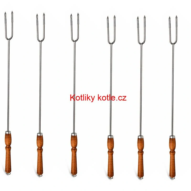 Vidličky na opékání 90 cm, 6 ks NEREZ
