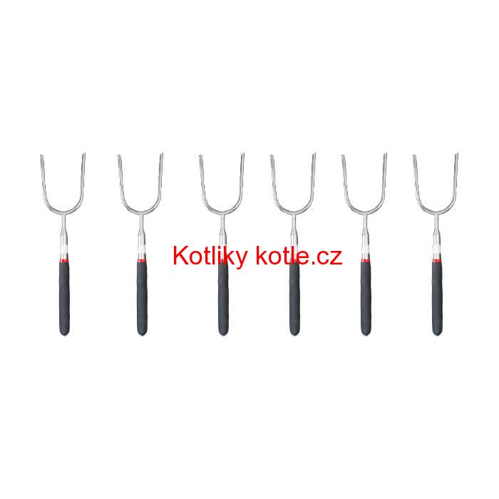 Vidličky na opékání 24,5 cm - 84,5 cm - teleskopické 6 ks