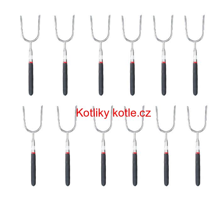 Vidličky na opékání 24,5 cm - 84,5 cm - teleskopické 12 ks