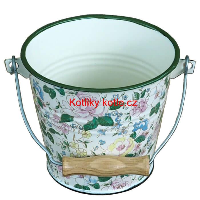 Smaltované vědro 1 L DECOR