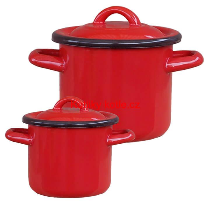 Smaltované hrnce s poklicemi 1 L + 3 L Classic