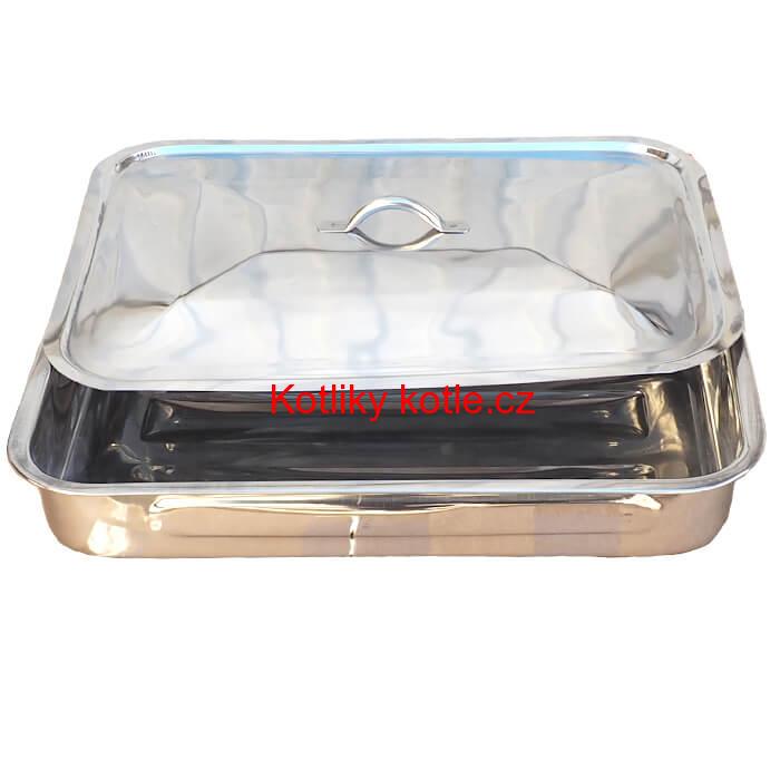 Nerezový pekáč s poklicí 42 x 31 cm INOX