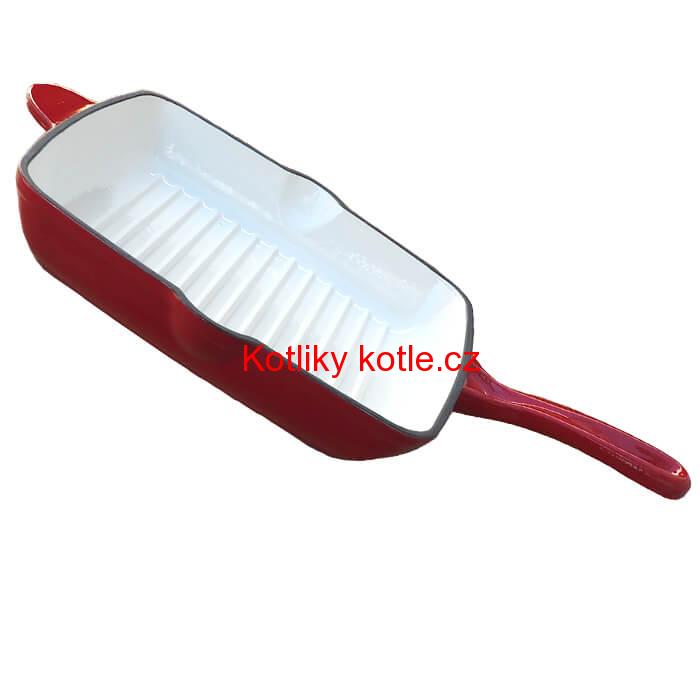 Litinová pánev na grilování se smaltovaným povrchem 26 cm Strong Mold