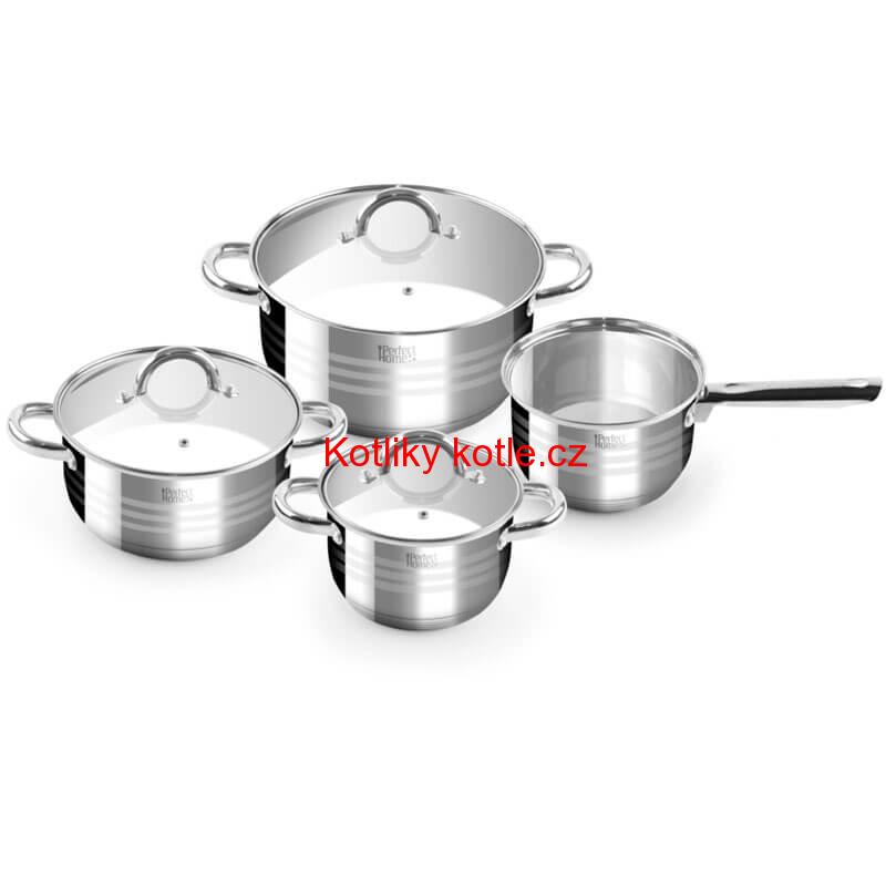 Nerezové hrnce 4 ks