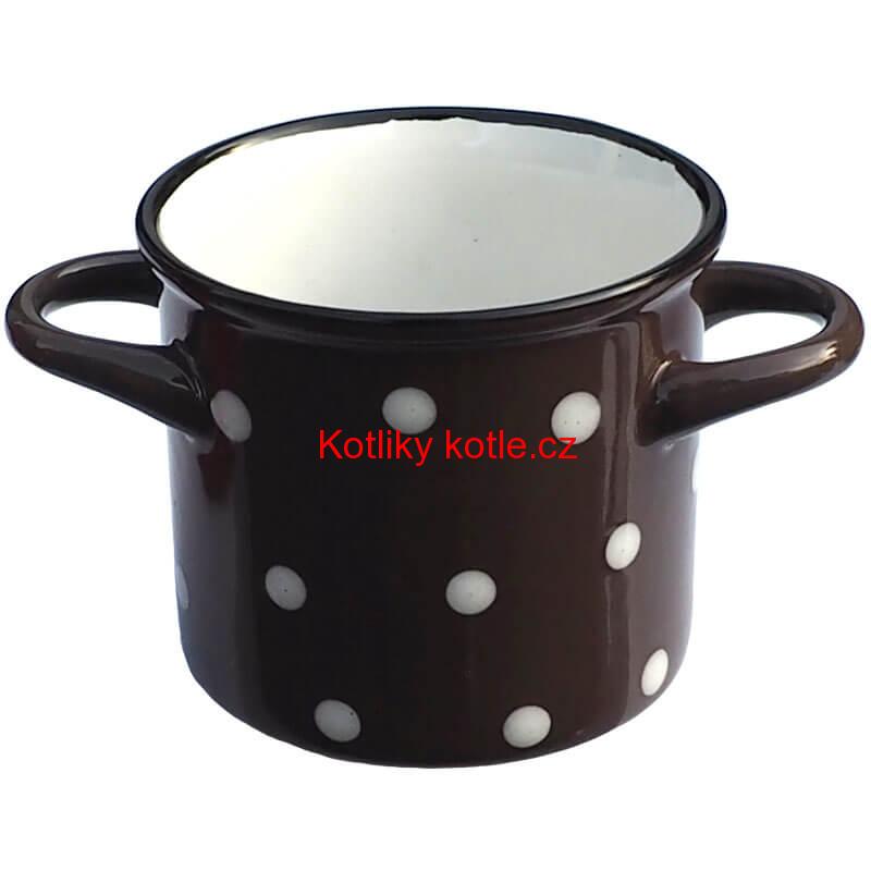 Keramický hrnek na polévku - hnědý DECOR