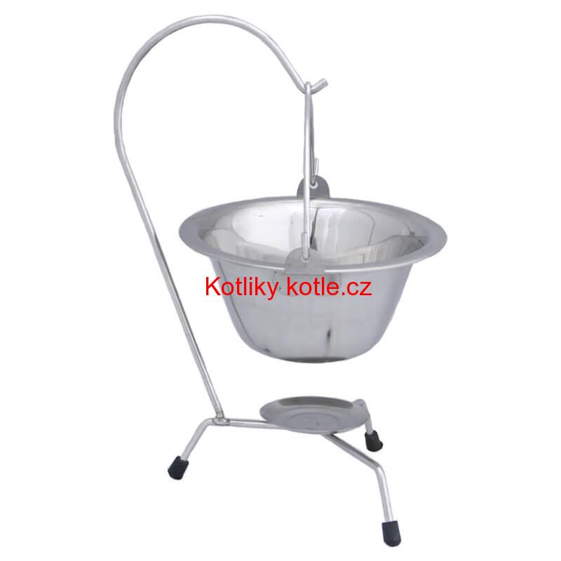 Servírovací kotlík na guláš nerezový 0,8 l + stojánek