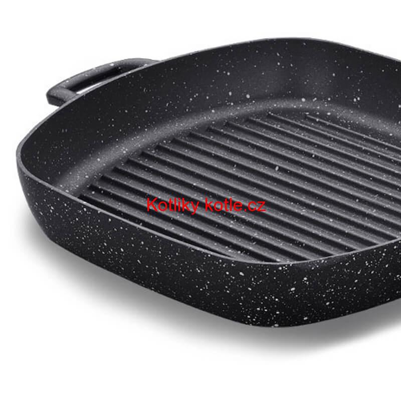 Grilovací pánev s rukojetí 28 x 28 Grill Plus Volkanit