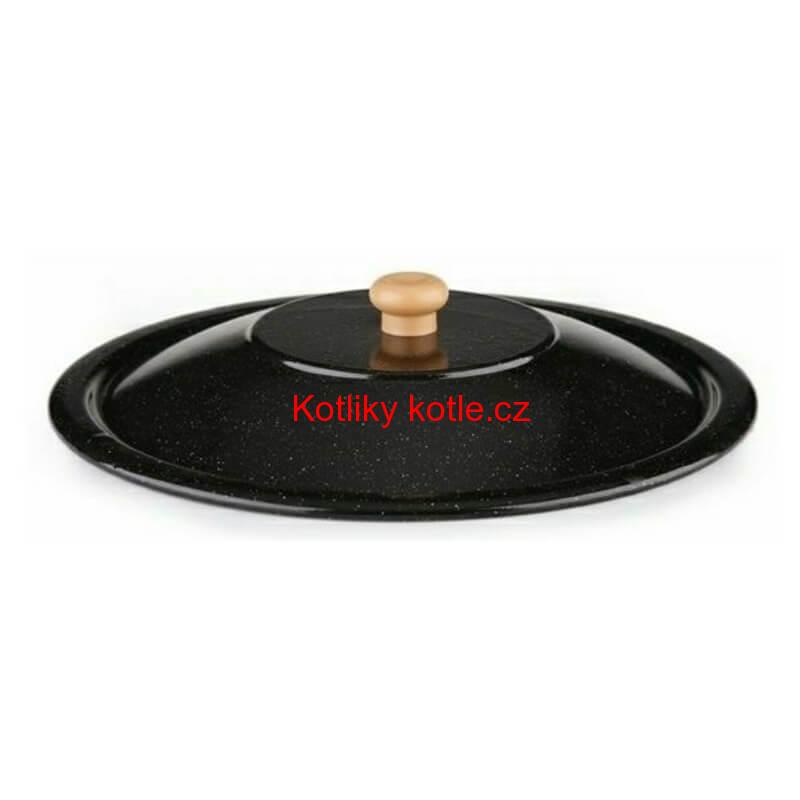 Smaltovaný kotlík 20 L + nerezová kotlina 42 INOX + vařečka + misky 12 ks