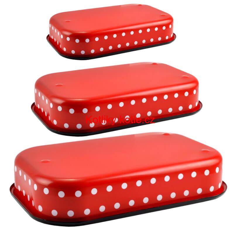 Smaltované pekáče DECOR 3 ks