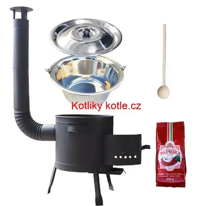 Nerezový kotlík 22 L (0,8 mm) INOX + silnostěnná (1,5 mm) žáruvzdorná kotlina BALKY STRONG 42 PLUS 600