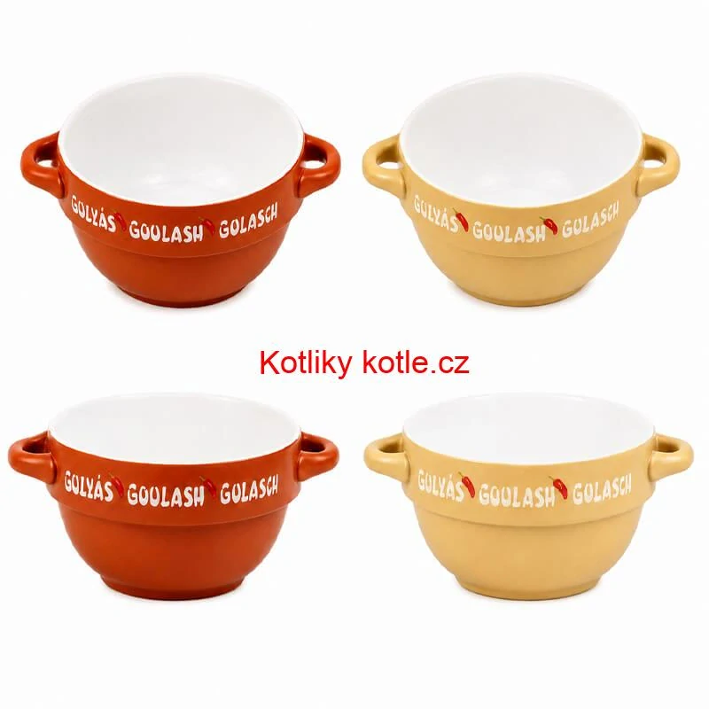 Keramické misky na servírování guláše 0,75 l, 4 ks
