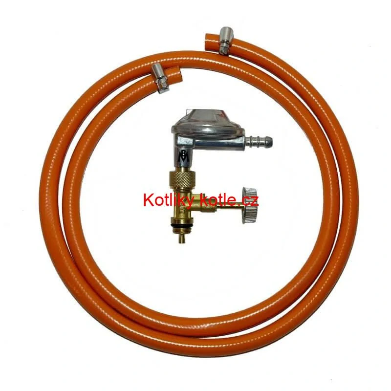 Regulátor tlaku plynu pro 2 kg PB láhev + hadice a ventil