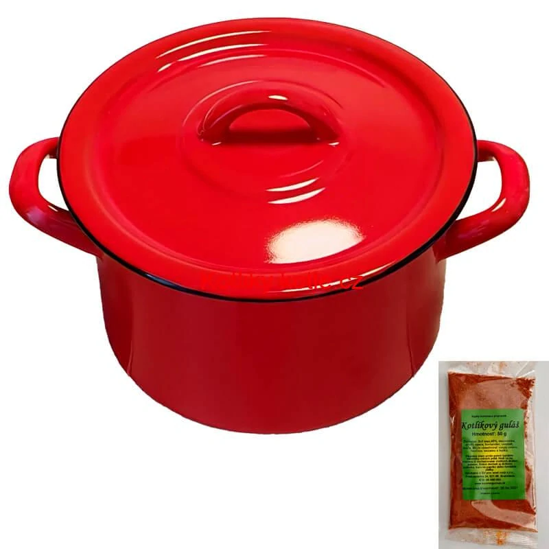 Smaltovaný hrnec s poklicí COMBI 30 l + směs koření na kotlíkový guláš 50 g