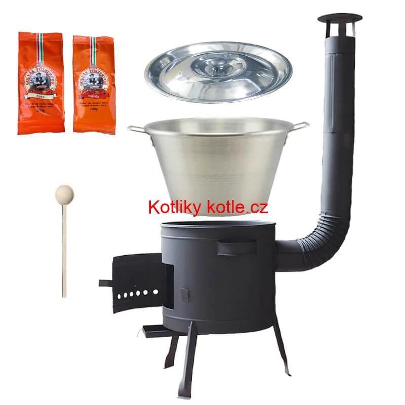 Nerezový kotel 40 L + nízká kotlina 45 PLUS 600 + paprikové koření na guláš