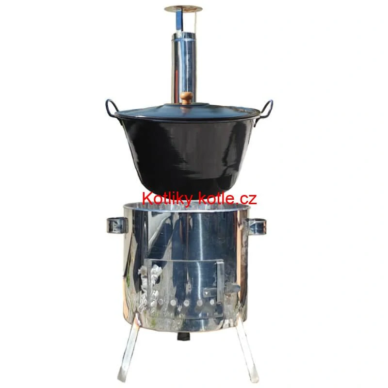 Smaltovaný kotel 60 L + nerezová kotlina 53 cm LUSTRO