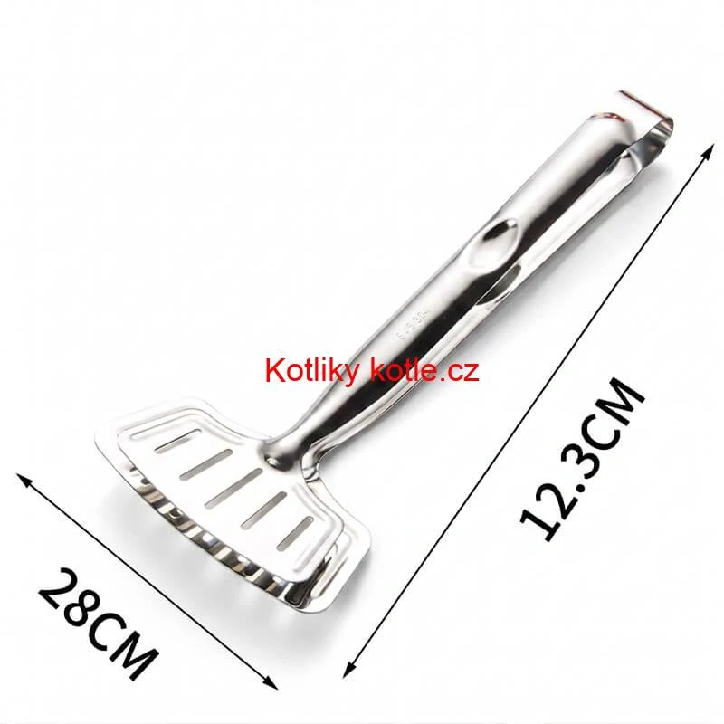 Nerezové kleště na rybu – kuchyňská obracečka 2 v 1, 28 cm
