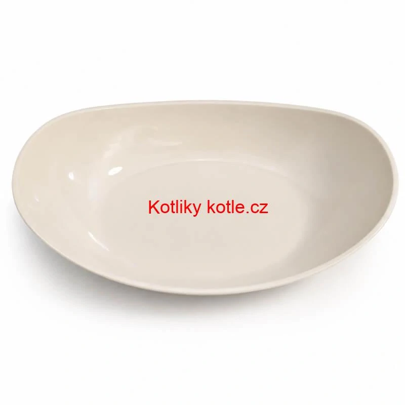 Plastová servírovací miska loďka 28,5 cm – smetanová