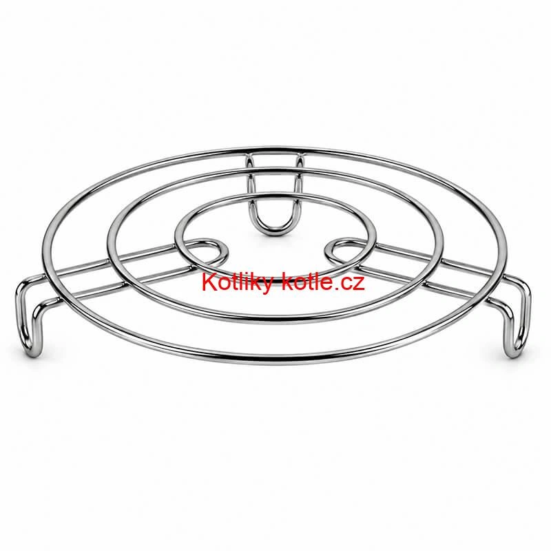 Kulatá nerezová podložka pod hrnec s průměrem 20 cm a výškou 2 cm