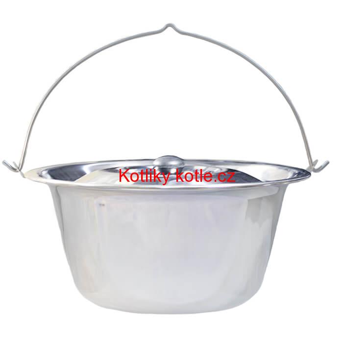 Nerezový kotlík 6 L (0,8 mm) + nerezová poklice