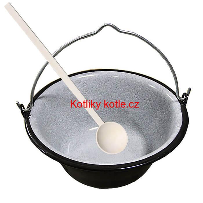 Smaltovaný kotlík 10 L + vařečka