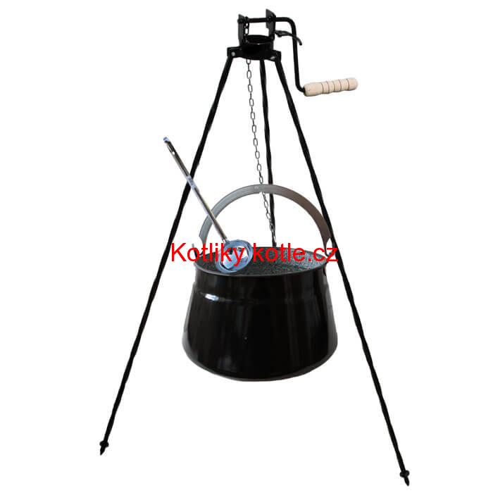 Kotlík na ryby 16 L + trojnožka s kladkou