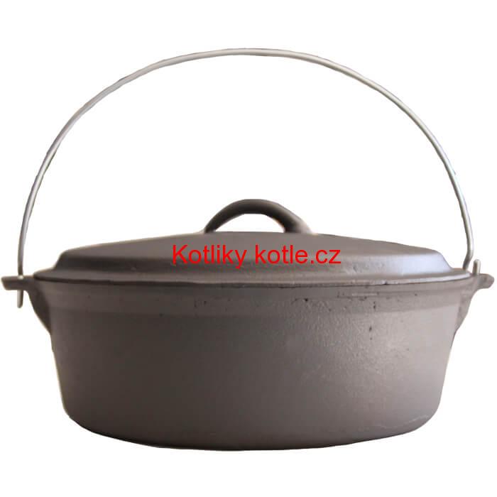 Litinový kotlík 5,5 L + litinová poklice
