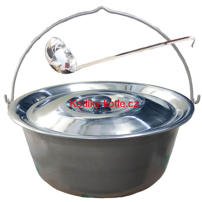 Nerezový kotlík 15 L (1,5 mm) + nerezová poklice