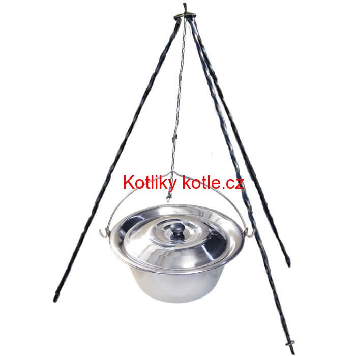 Nerezový kotlík 8 L INOX + poklice + stojan CLASSIC