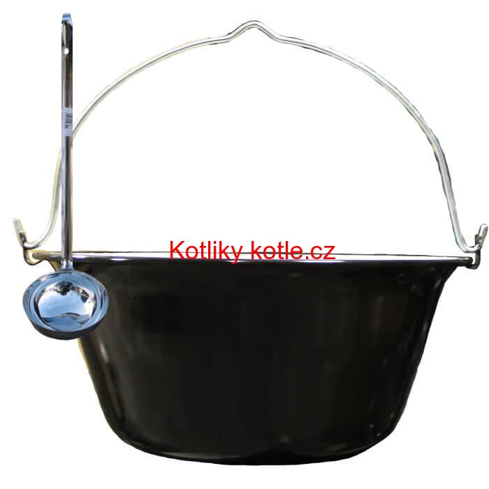 Smaltovaný kotlík 16 L + nerezová naběračka