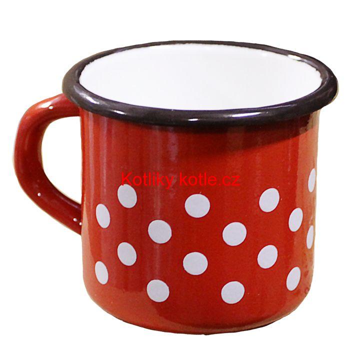 Smaltovaný hrnek 0,5 L (tečky)