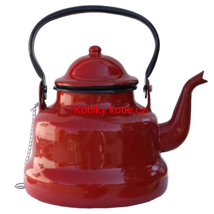 Smaltovaný čajník 2 L RED