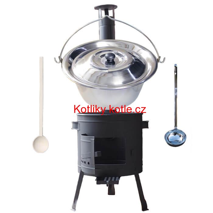 Nerezový kotlík 15 L (1,2 mm) + žáruvzdorná kotlina 36 PLUS 600