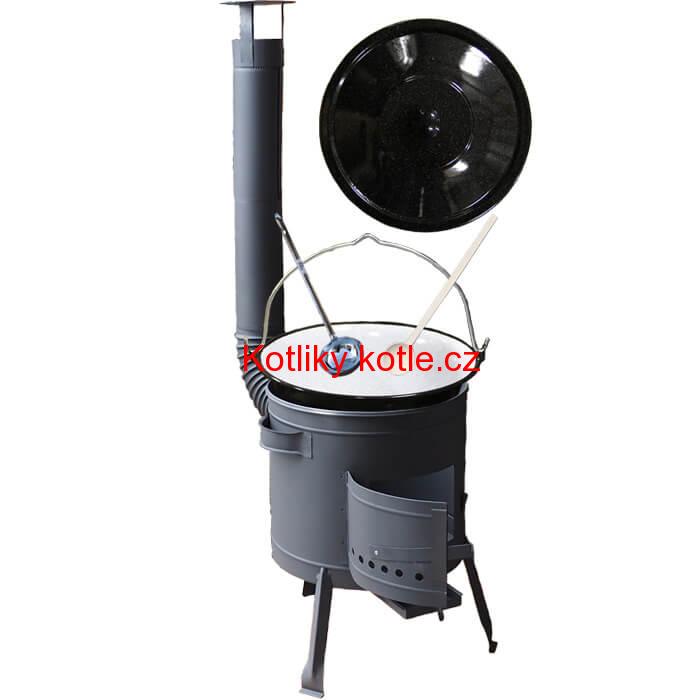 Smaltovaný kotlík 25 L + žáruvzdorná kotlina 42 PLUS 600 