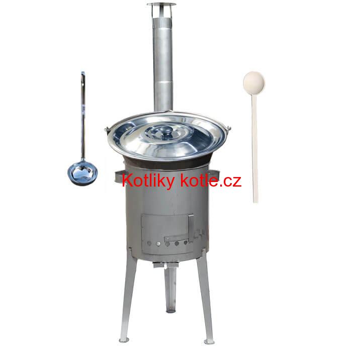 Nerezový kotlík 20 L (1,5 mm) + nerezová kotlina 42 cm LUXUS