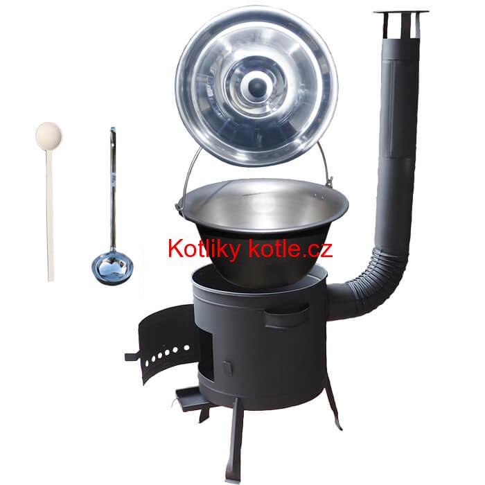 Nerezový kotlík 30 L (1,5 mm) + nízká kotlina 45 cm PLUS 600