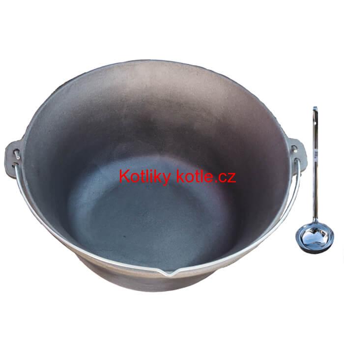 Litinový kotlík 14,5 L + Nerezová naběračka