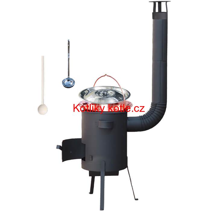 Měděný kotlík 30 L (1,2 mm) + žáruvzdorná kotlina 45 PLUS 600 4 MM