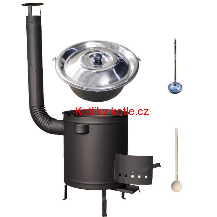 Nerezový kotlík 30 L (1,5 mm) + silnostěnná (1,5 mm) a žáruvzdorná kotlina 45 PLUS 600