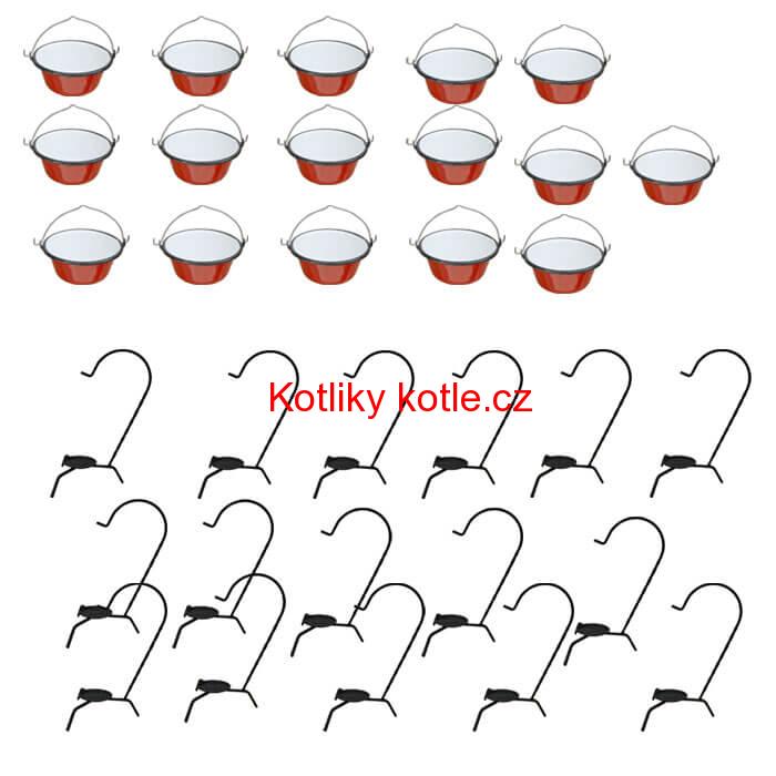 Servírovací souprava SMALT RED 16 ks