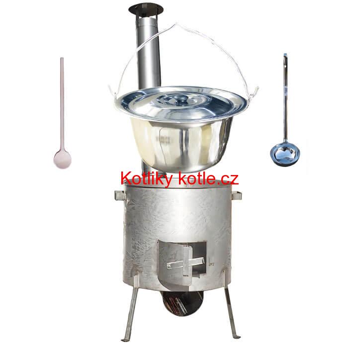 Nerezový kotlík 20 L (1,2 mm) INOX, zesílená vysoká nerezová kotlina 42 cm KOMFORT