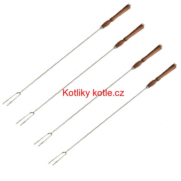 Vidličky na opékání 90 cm, 4 ks NEREZ