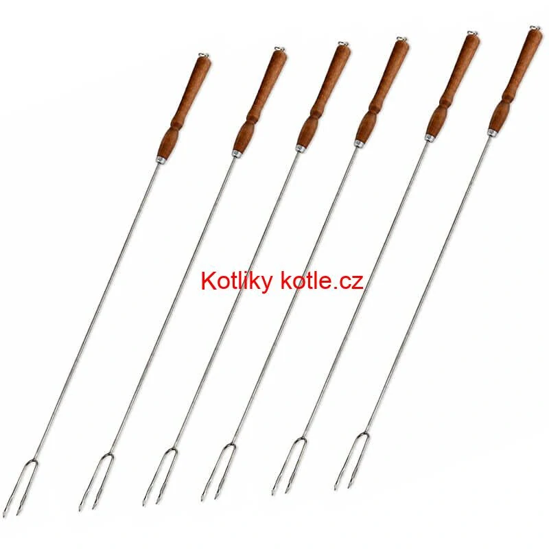 Vidličky na opékání 90 cm, 6 ks NEREZ