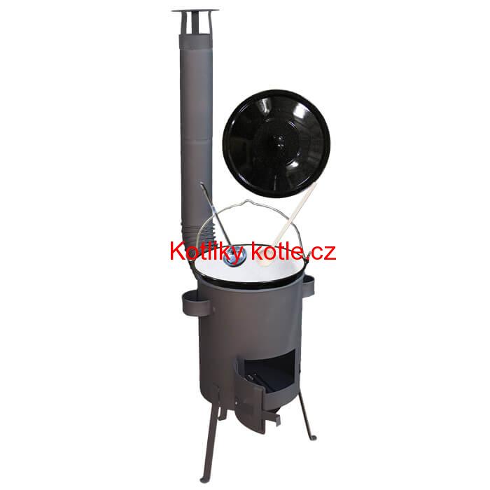 Smaltovaný kotlík 25 L + žáruvzdorná kotlina 45 PLUS 600 4 MM