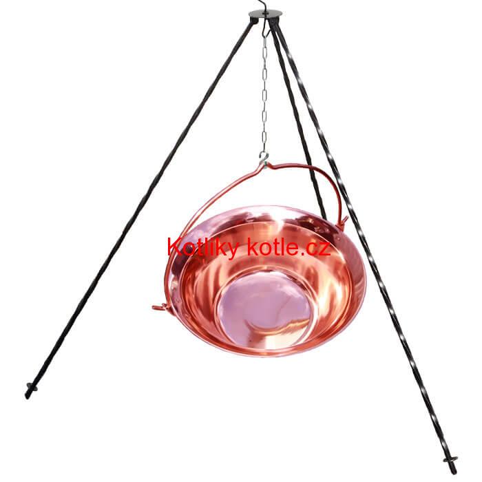 Měděný kotlík 20 L (1,2 mm) + trojnožka 1,2 m