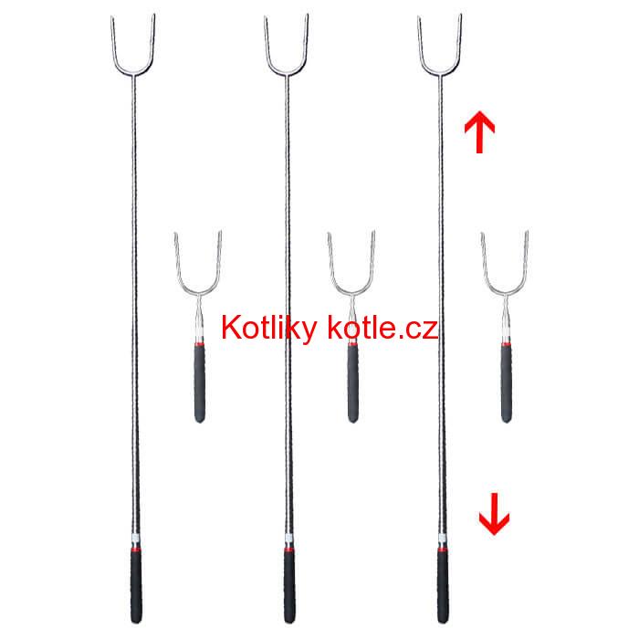 Vidličky na opékání 24,5 cm - 84,5 cm - teleskopické 6 ks