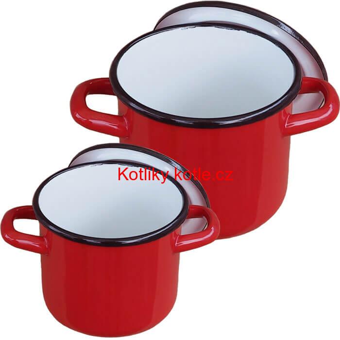 Smaltované hrnce s poklicemi 1 L + 3 L Classic